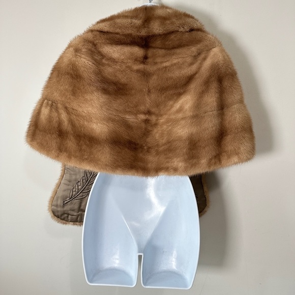 Stunning Vintage Genuine Mink Fur Stole Jacket By Famous Barr Fur Salon S/M - Picture 5 of 10